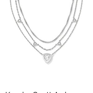Kendra Scott Alyssa silver necklace NWOT